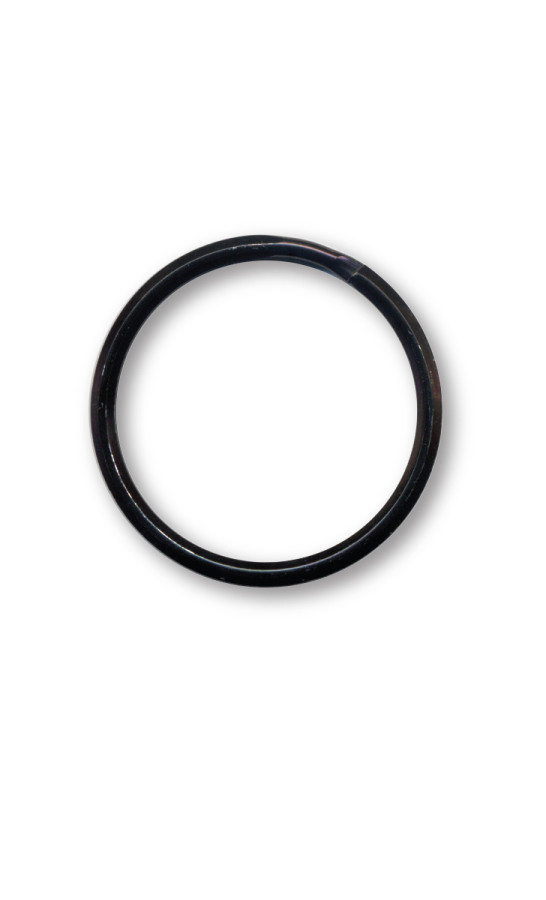 Black logo band key ring